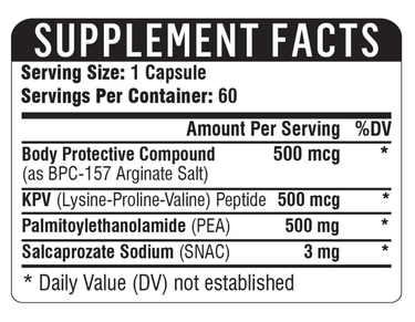 BPC+KPV+PEA 500 * - 60 Caps Healthgevity Supplement - Conners Clinic